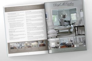 Editorial piece and full page ad for Cheryl McCracken Interiors