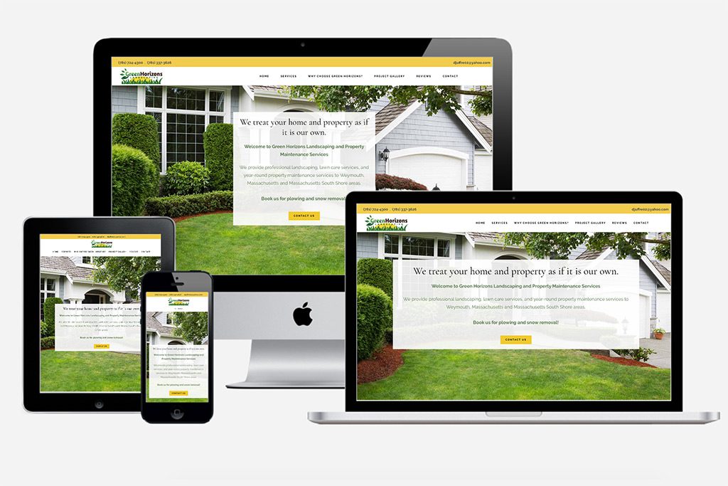 Green Horizons Landscaping and Property Maintenance - website redesign project