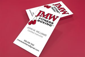 logo and business cards for boxing instructor